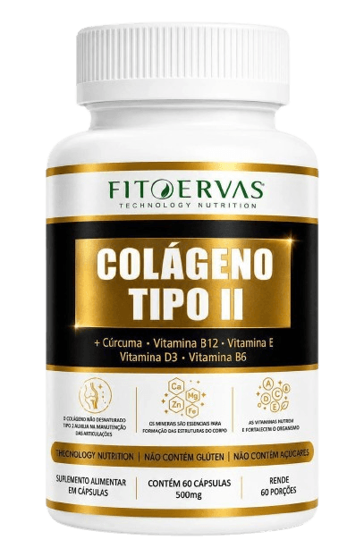 Colágeno Tipo II com Cúrcuma — 60 Cápsulas