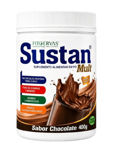 Sustan Mult 6 — Multivitamínico em Pó Sabor Chocolate — 400g