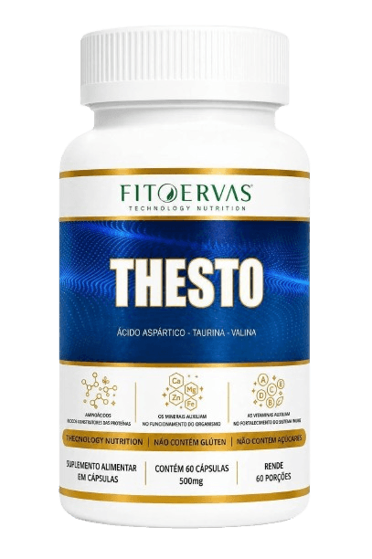 Thesto — Ácido Aspártico — 60 Cápsulas