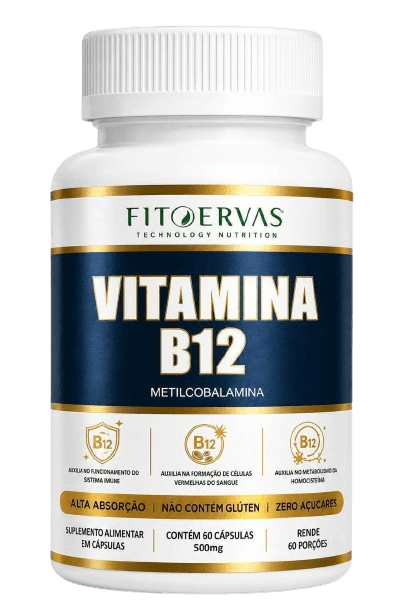 Vitamina B12 Metilcobalamina — 60 Cápsulas